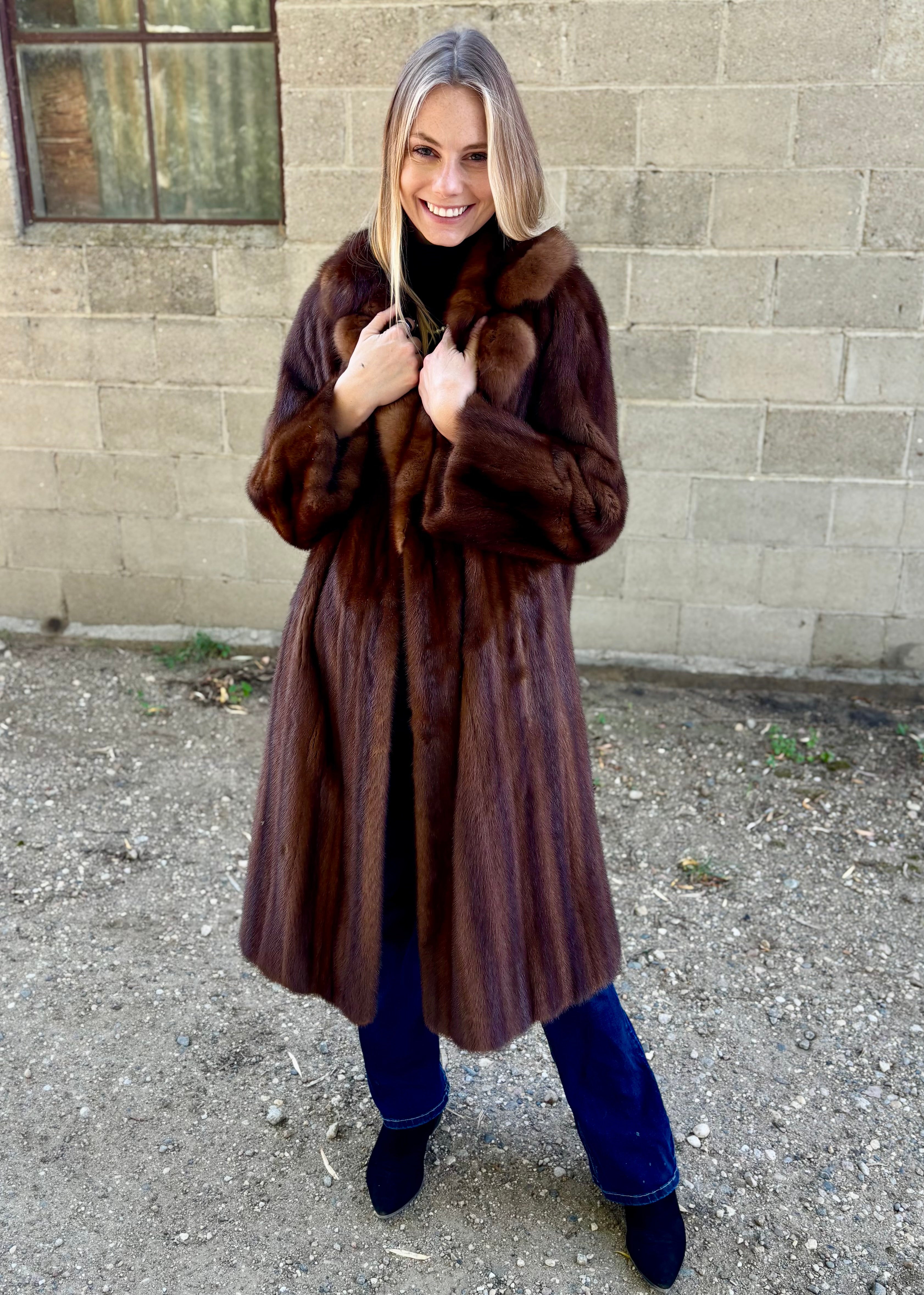 Sz M Genuine Wild Mink Coat – Dakota Darling Boutique