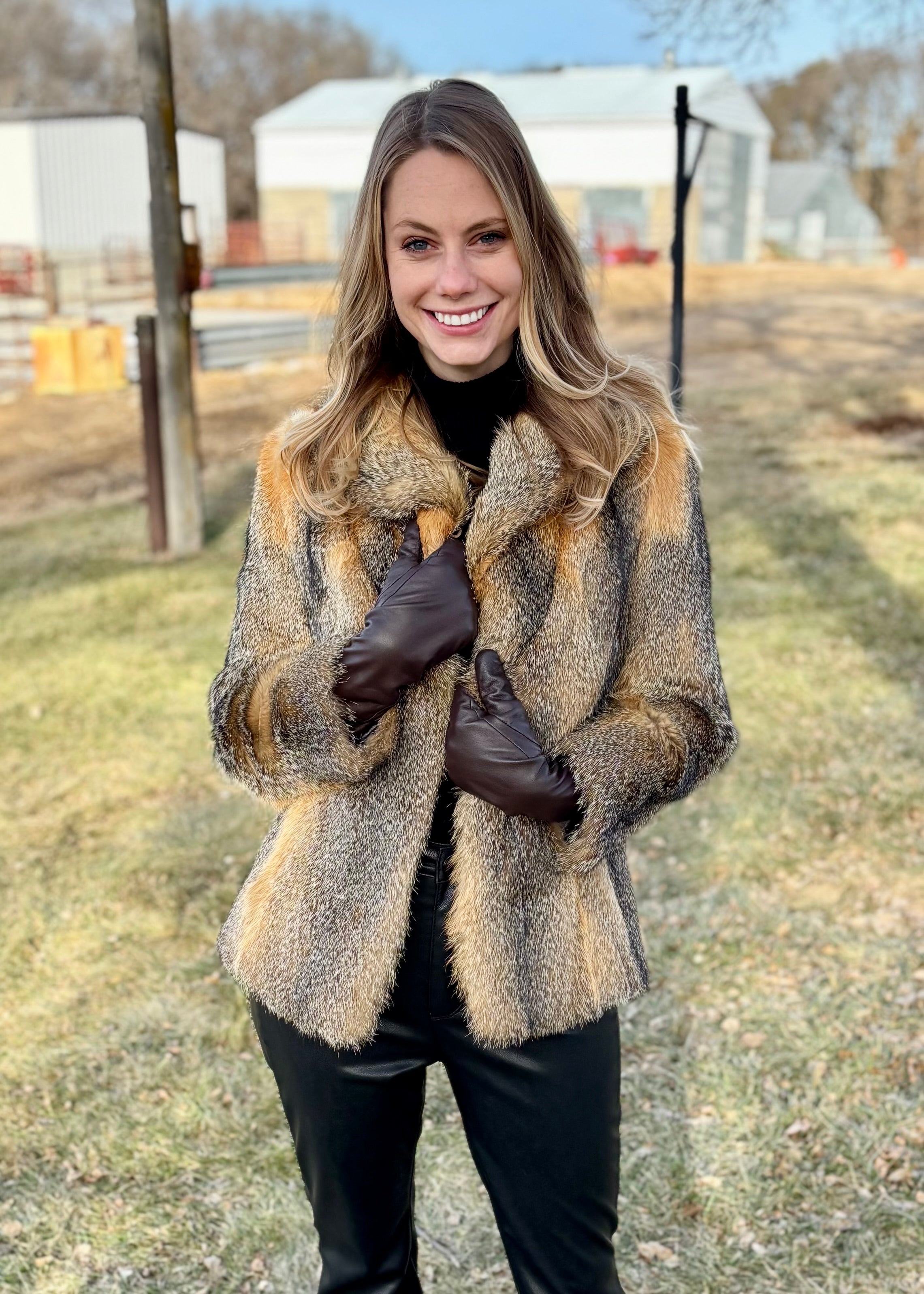 Sz XS/S Genuine Cross Fox Jacket – Dakota Darling