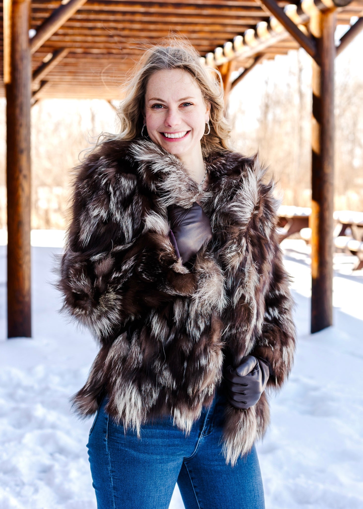 Luxury Silver Fox Jacket – Dakota Darling Boutique