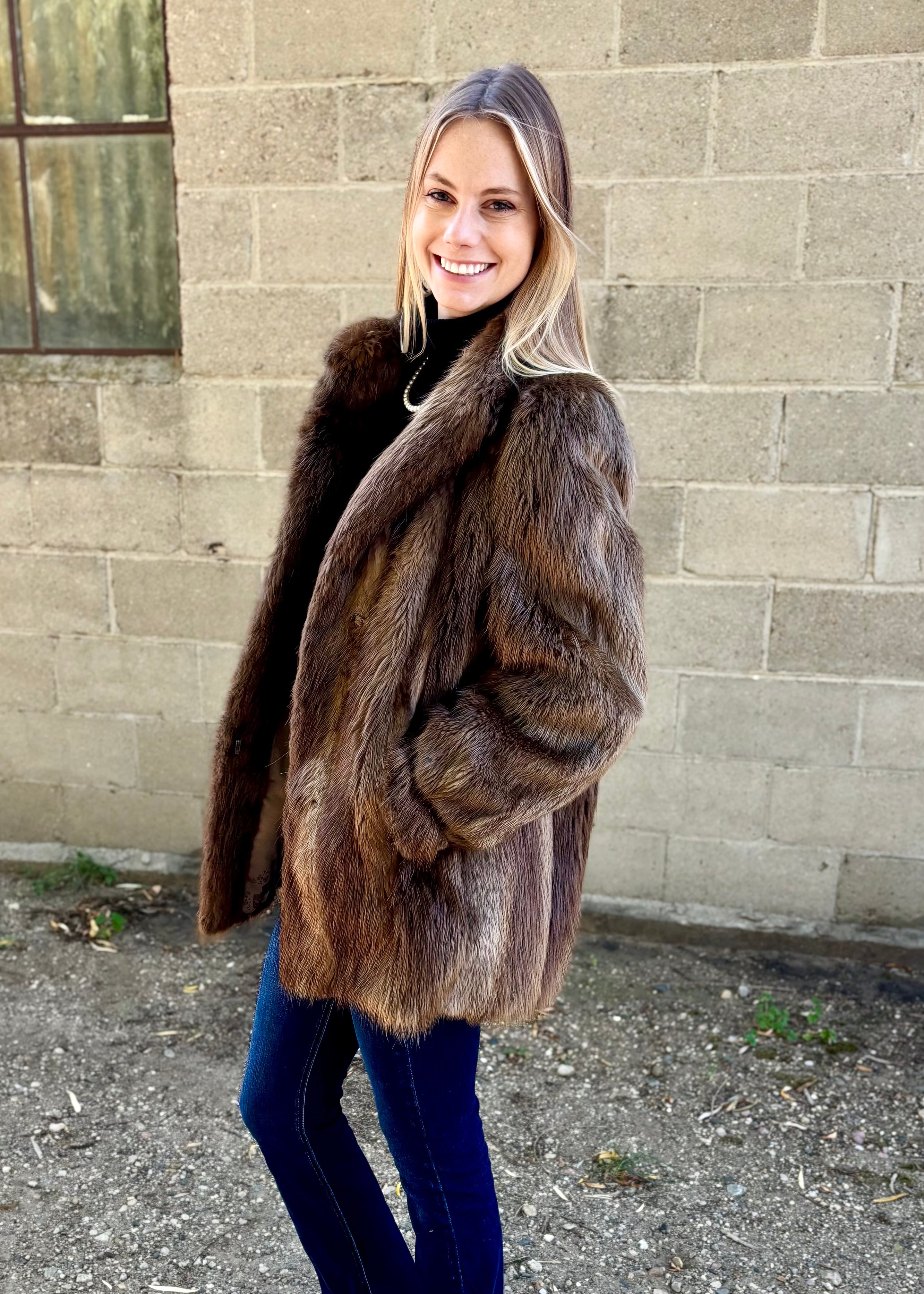 Sz S Genuine Beaver Jacket – Dakota Darling Furs