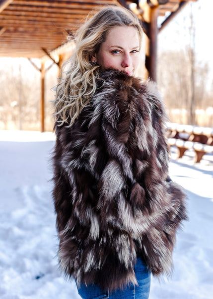 Sz XS Genuine Silver Fox Jacket – Dakota Darling